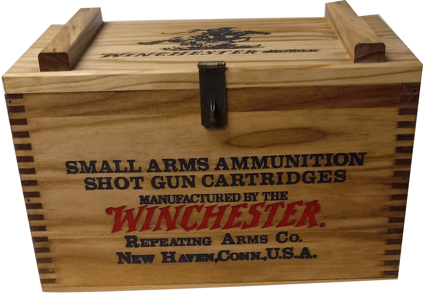  Winchester WOODEN 250 SHELL AMMO BOX Brand Vintage Wooden Ammunition  Box – Made in USA : Home & Kitchen
