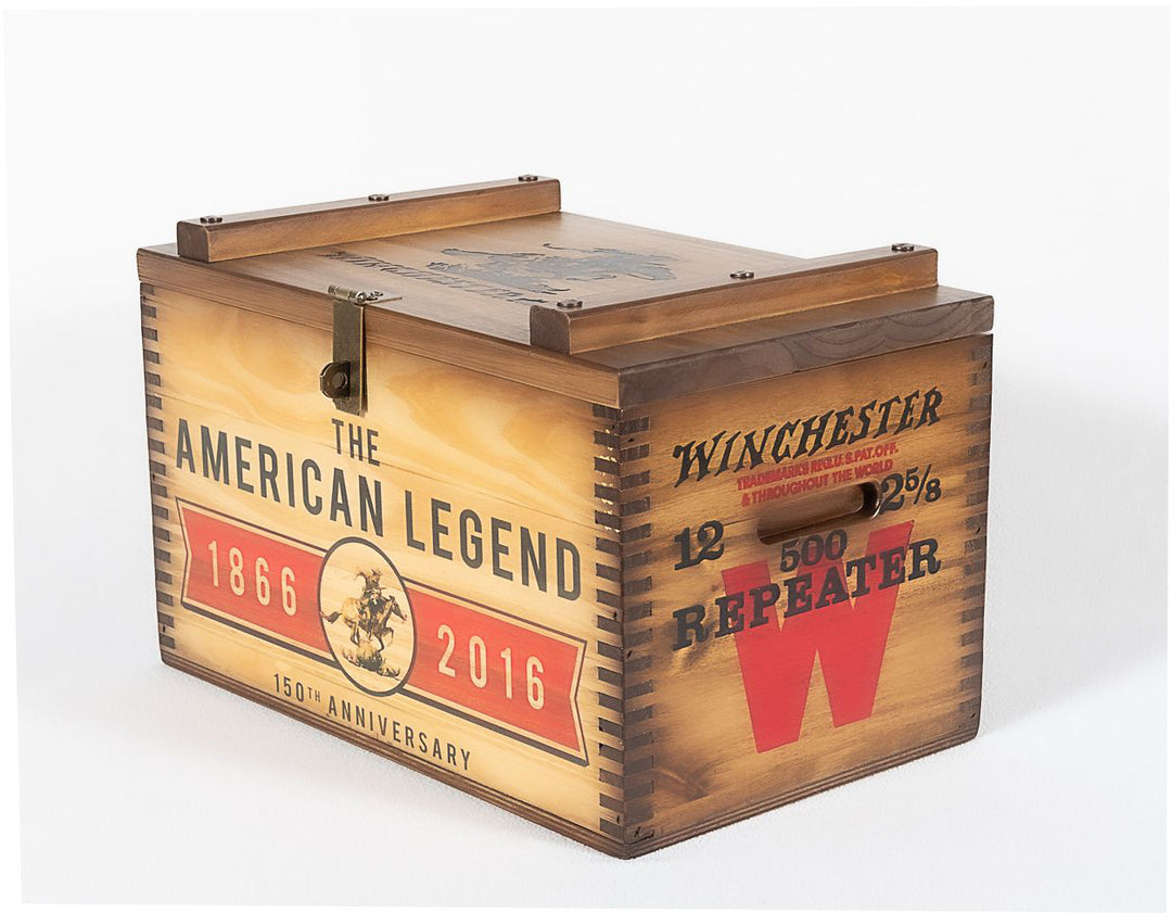 53-761L WINCHESTER 150TH ANNIVERSARY AMMO BOX – THE WHISPERWOOD