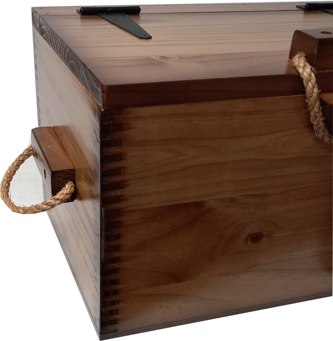 Hiro's wood works 在庫品 THEBOX基本サイズ Hobby Toy Box in Solid Oak Wood with Antique Slate Finish