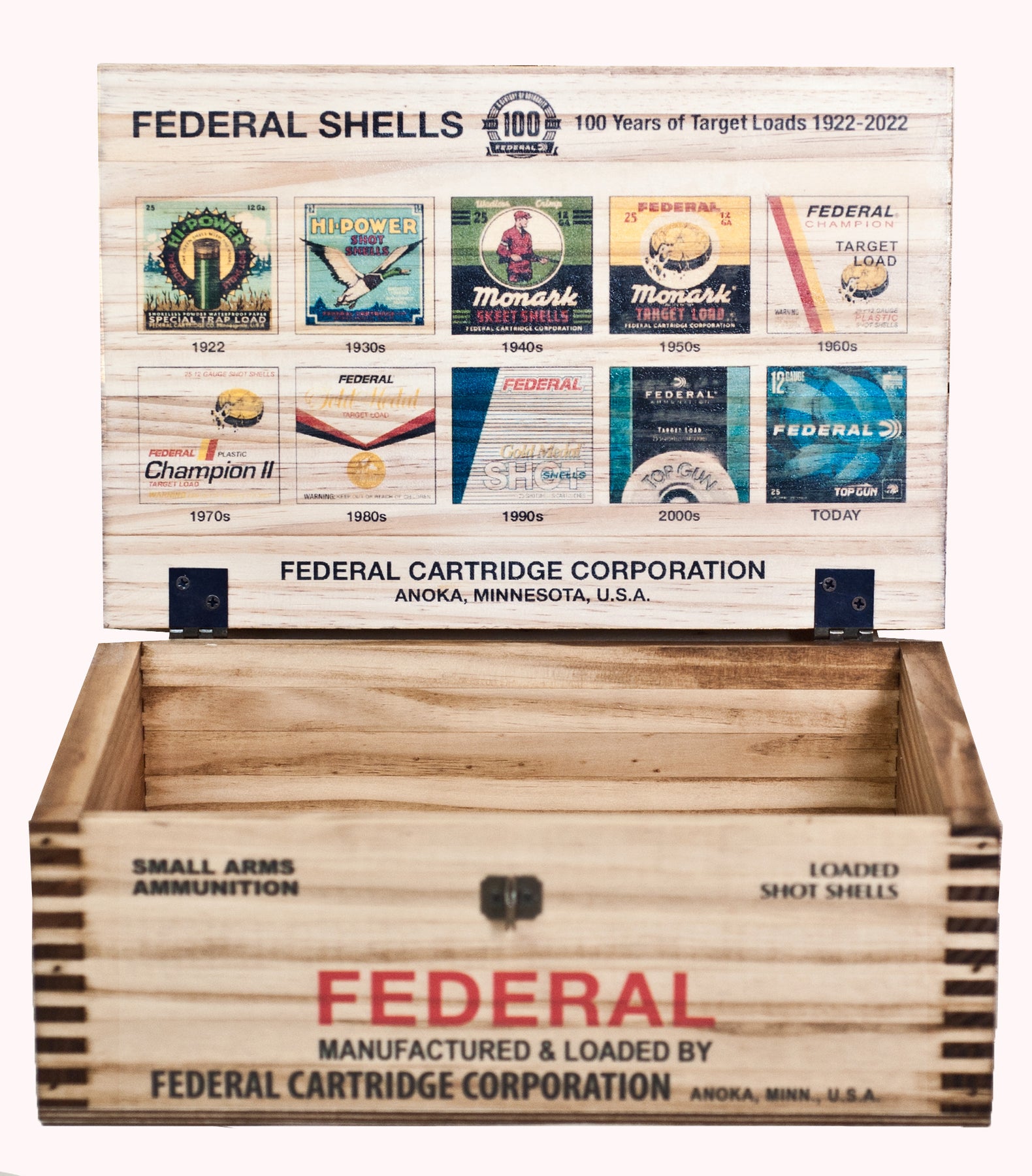 Federal 100 Year Anniversary Wooden Ammo Box