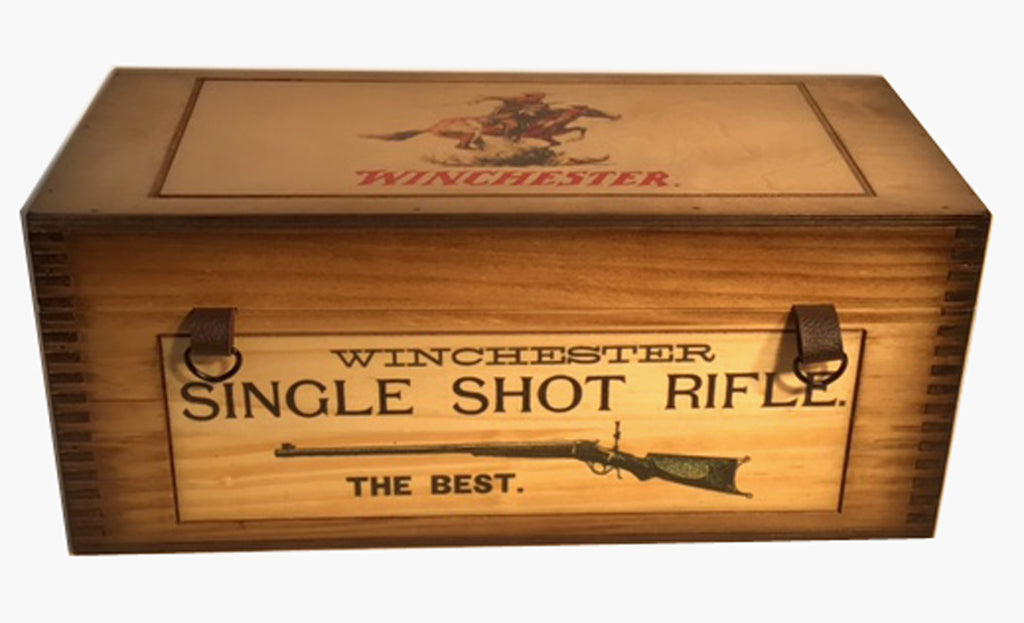 Lot - Vintage Winchester Air-Rifled Shot Shipping Wood Crate, assorted paper  shotshells, Union Gun Cleaner and shot shell book