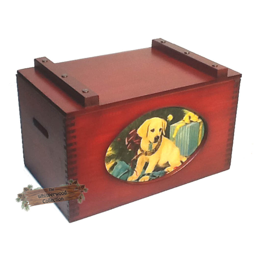 LINDA PICKEN HOLIDAY SURPRISE LAB PUP STORAGE BOX | The Whisperwood ...